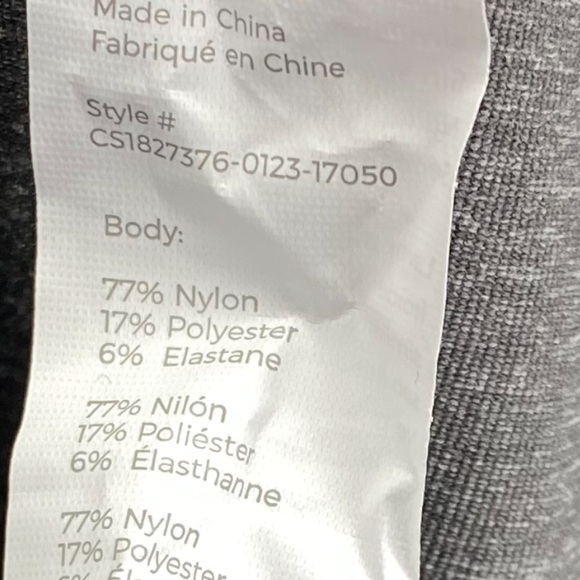 Fabletics High-Waisted Seamless Dot Capri Gray Ribbed Waistband Size Large - Picture 3 of 9